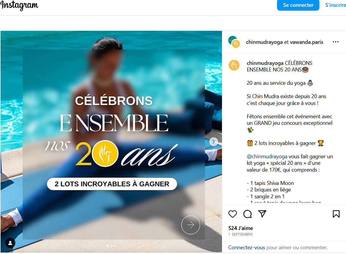comment participer à notre jeu concours pour les 20 ans de Chin Mudra