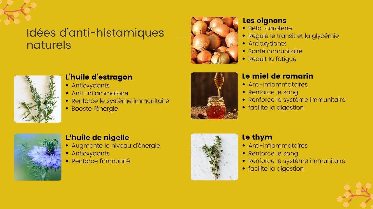 Découvrez avec les Les anti- anti-histaminiques naturels Les produits naturels pour lutter contre les allergies saisonniére