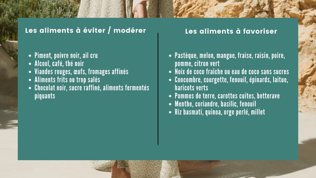 les conseils d'alimentation pour une nourriture ayurvedique estivale Comment manger l'été comme un yogi ?
