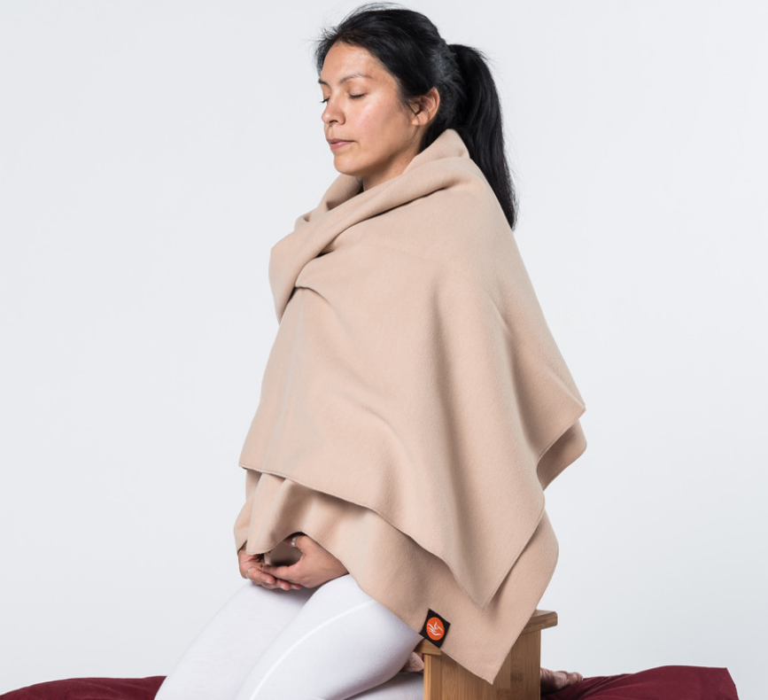 Couverture de yoga Chin Mudra pour rester au chaud pour mediter