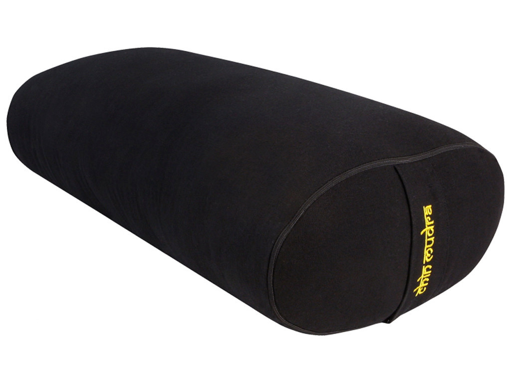 Item Bolster de yoga Ovale EPEAUTRE 100 % coton Bio 60 cm x15 cm x 30 cm Noir