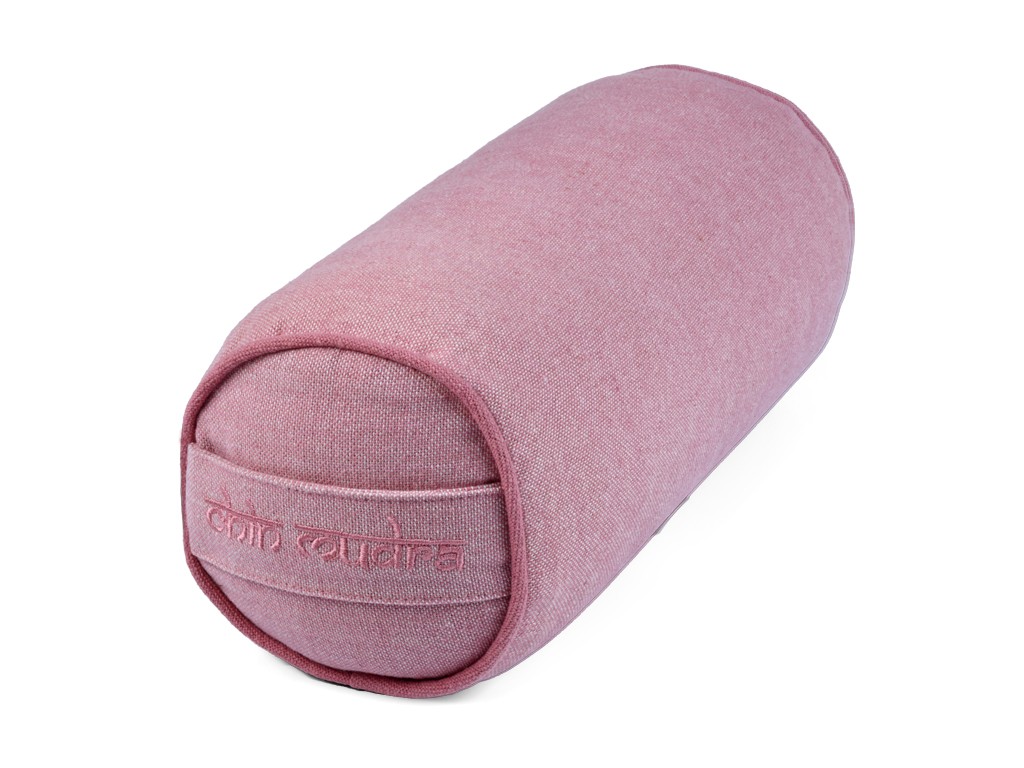 Item Bolster Mini cylindrique en Chambray de coton biologique - Épeautre Rose chambray