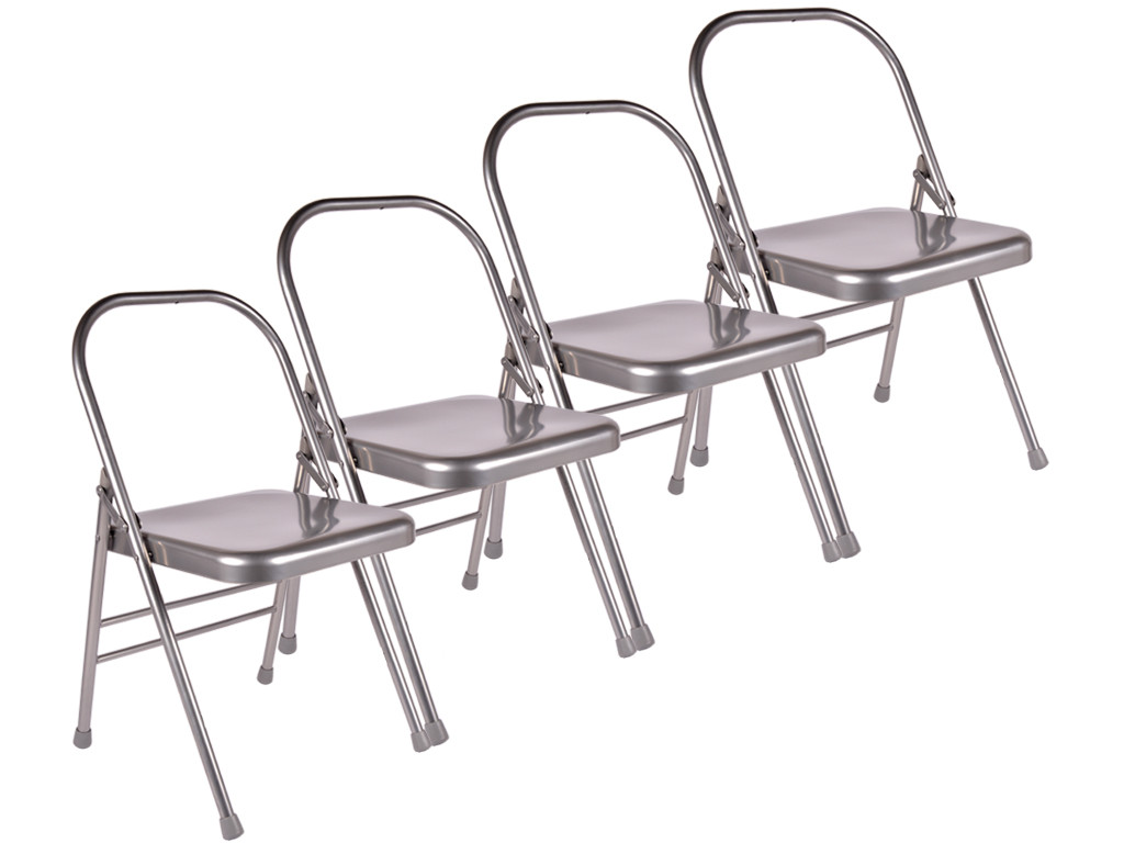 Item Chaise de Yoga 1 Barre Haute Grise Lot de 4