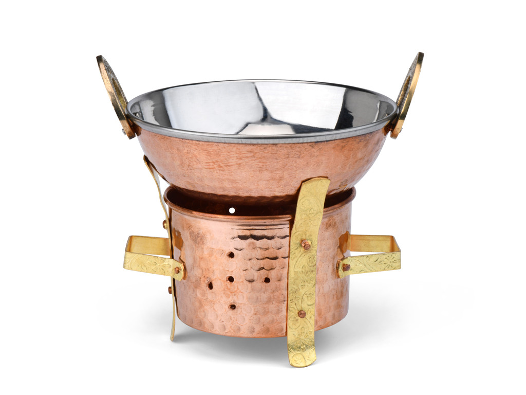 Item Chauffe huile En cuivre et inox