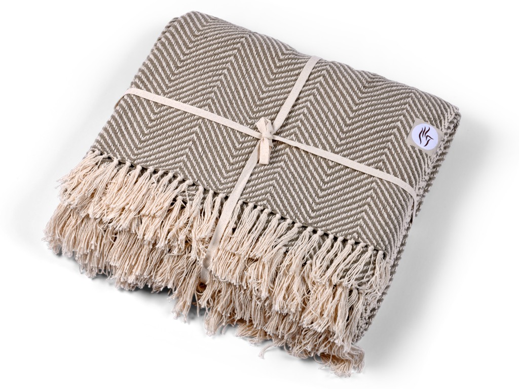 Item Organic Cotton Meditation Blanket Organic cotton chevron pattern