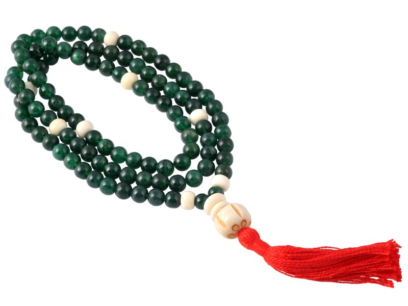 Item Mala 108 perles 8mm Jade & Os
