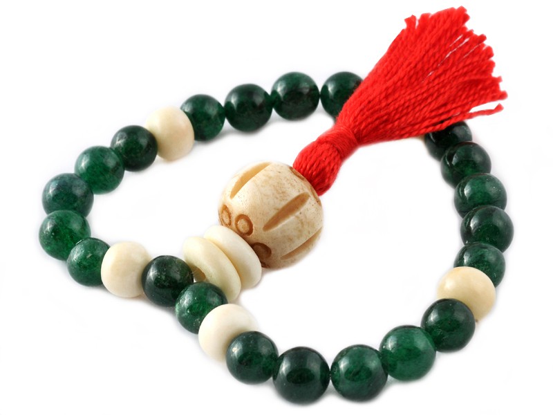 Item Mala 27 perles Jade & Os