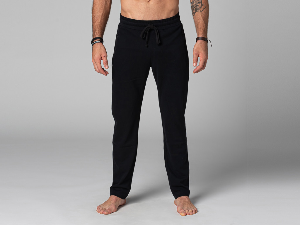 Item Pantalon de Yoga Homme Confort - Coton Bio Noir