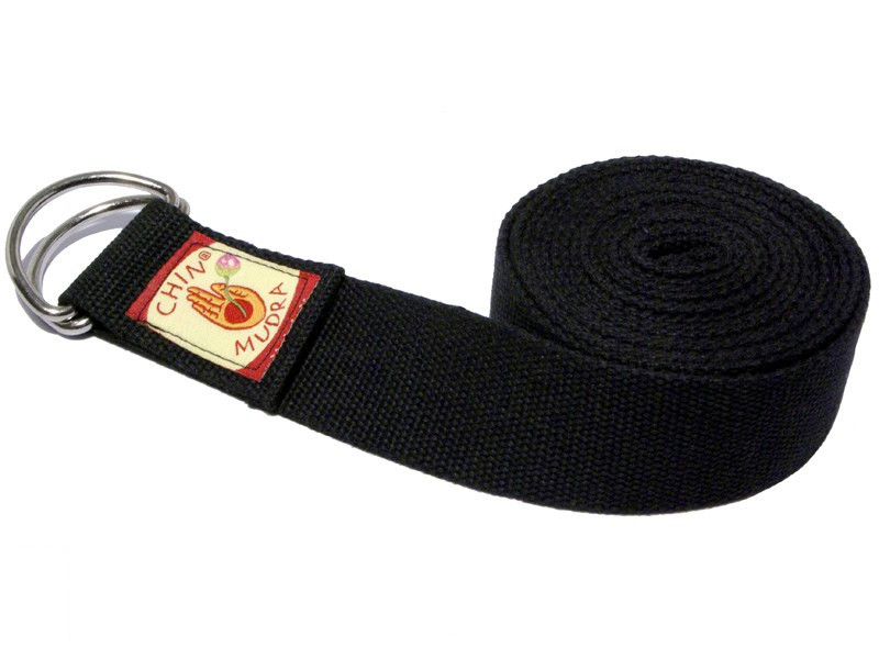 Item Sangle de yoga 100% coton Bio boucle 1/2 lune Noir