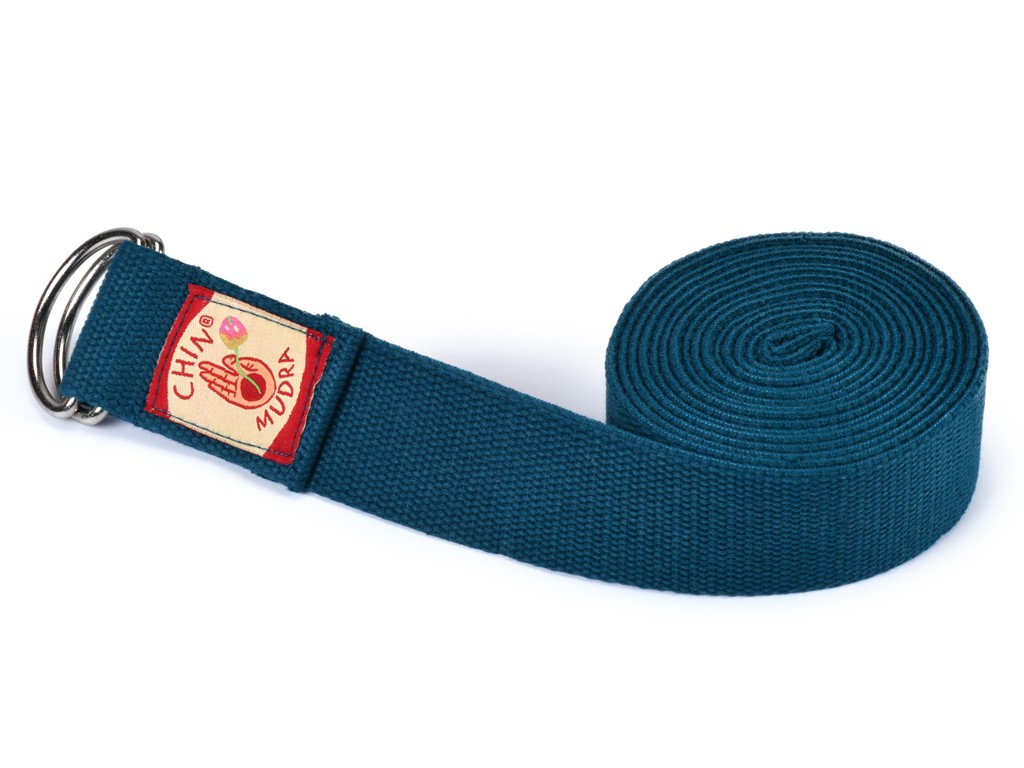 Item Sangle de yoga 100% coton Bio boucle 1/2 lune Bleu