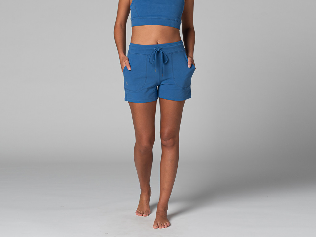 Item Short de yoga Cool - Bio Bleu Chaud
