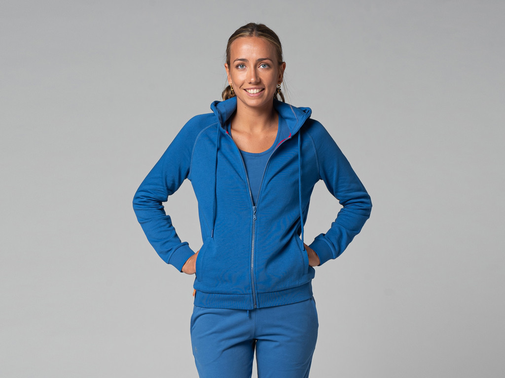 Item Sweat Capuche Femme - Bio Bleu Chaud