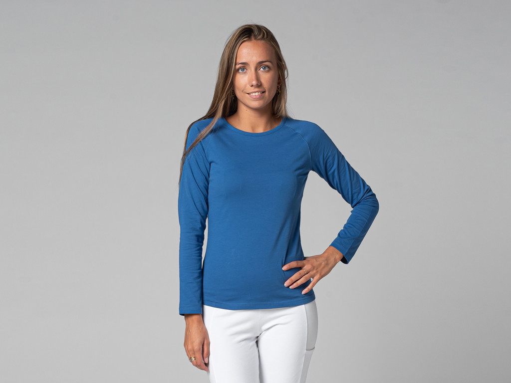 Item T-Shirt Tara M/L Ras du cou Bio Bleu Chaud