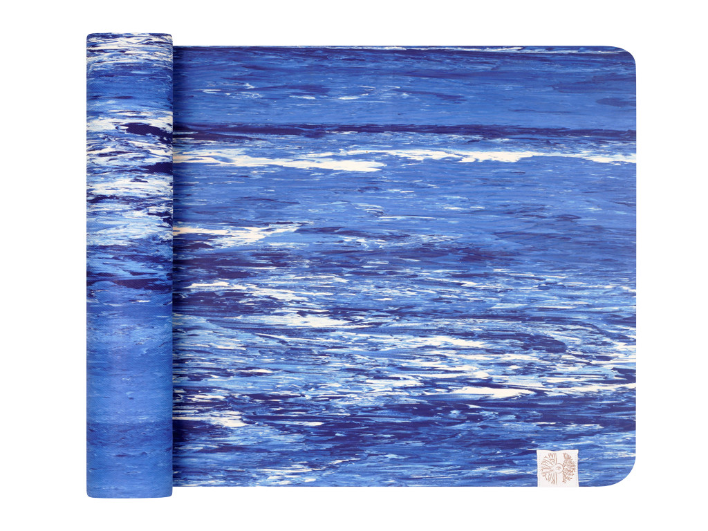 Item Tapis de Yoga Natural Mat 5mm 185 cm x 65 cm x 5 mm - Bleu et Blanc