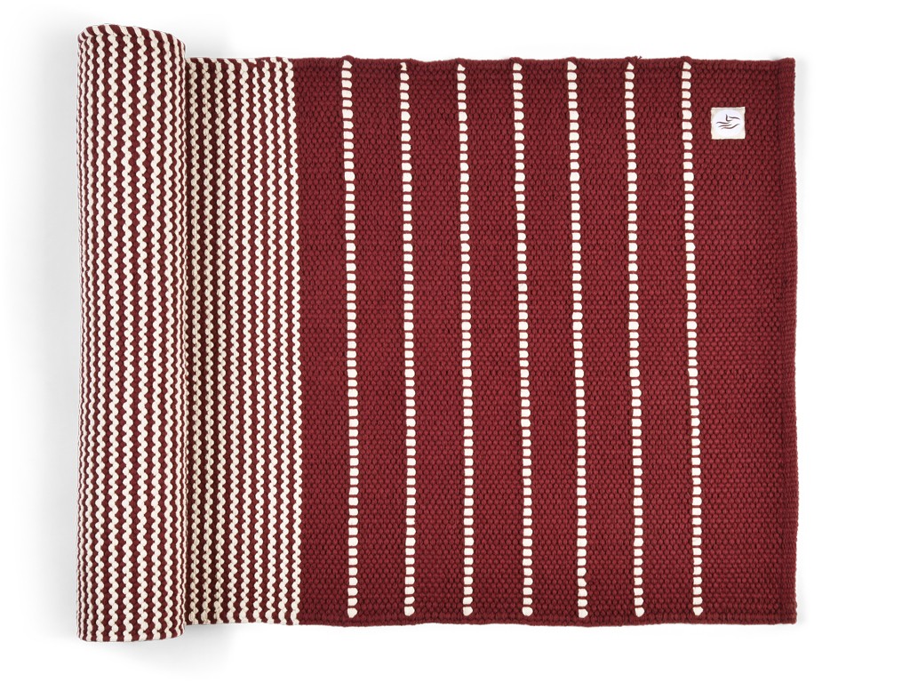 Item Taj yoga mat 100% Organic cotton 2m x 66cm x 5mm Plum/Ecru