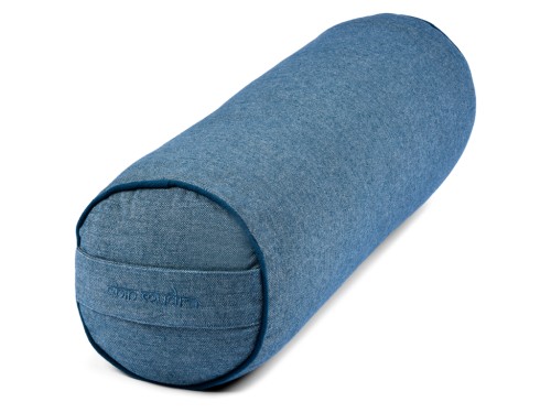Bolster de yoga Cylindrique en Chambray de coton biologique - Épeautre
