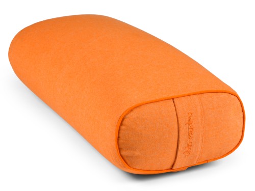 Oval yoga bolster in organic cotton chambray - Spelt