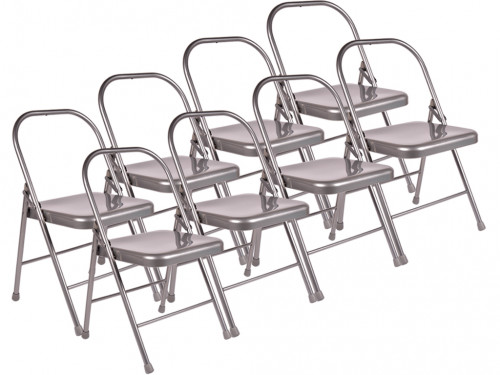 Chaise de Yoga 2 barres Haute Grise