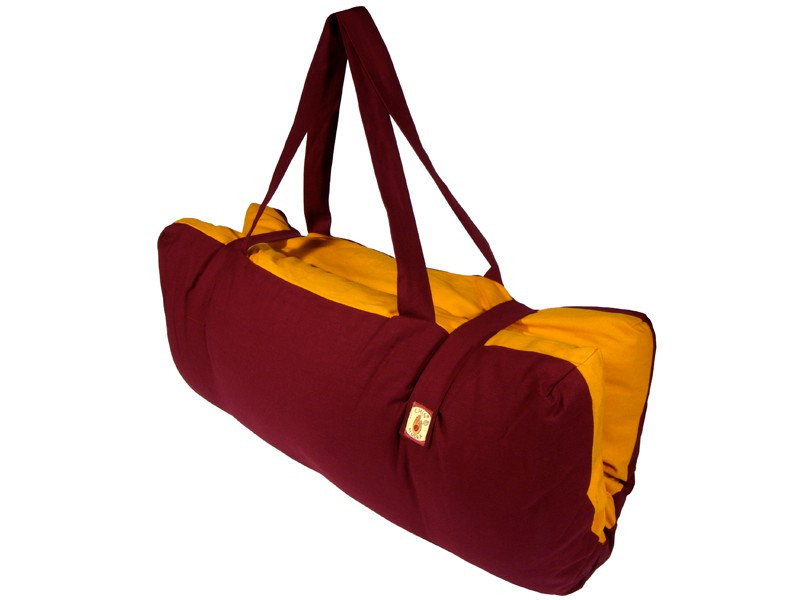 Item Zabuton transportable 100% coton Bio Bordeaux & Safran