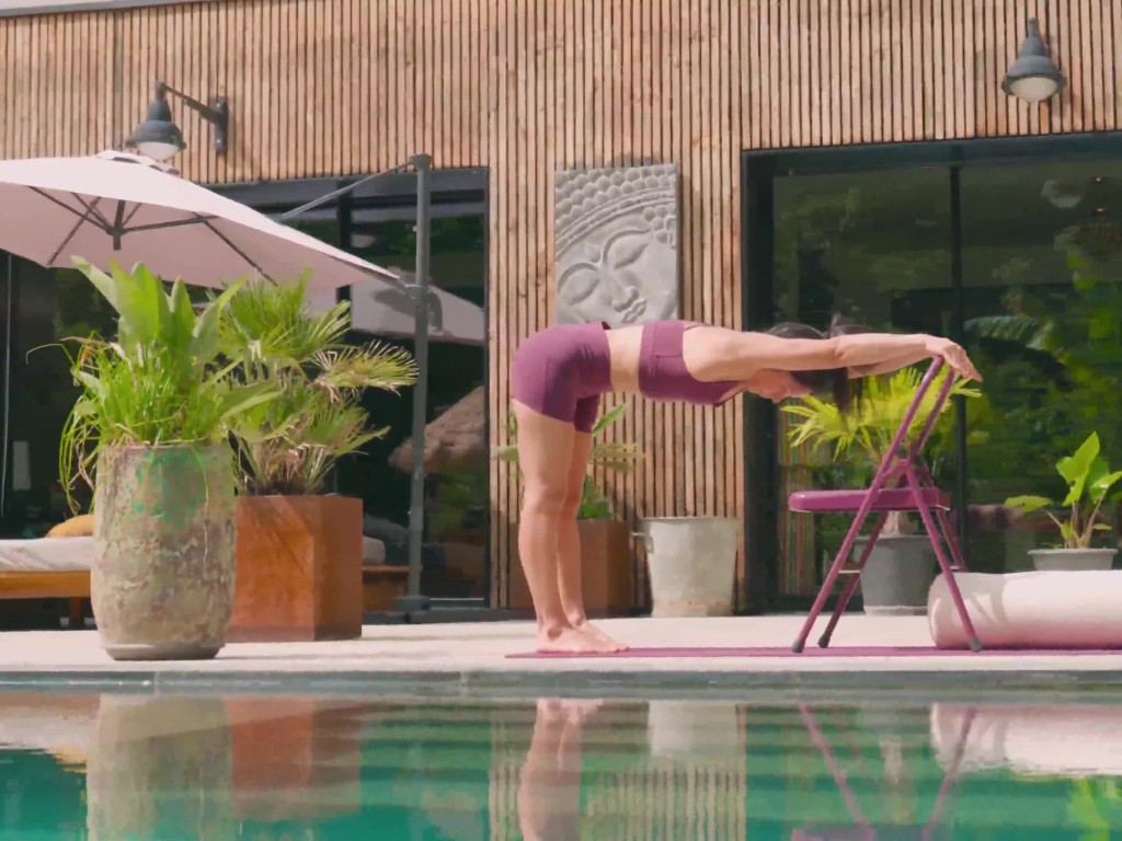 Chaise de Yoga 1 Barre Haute Prune